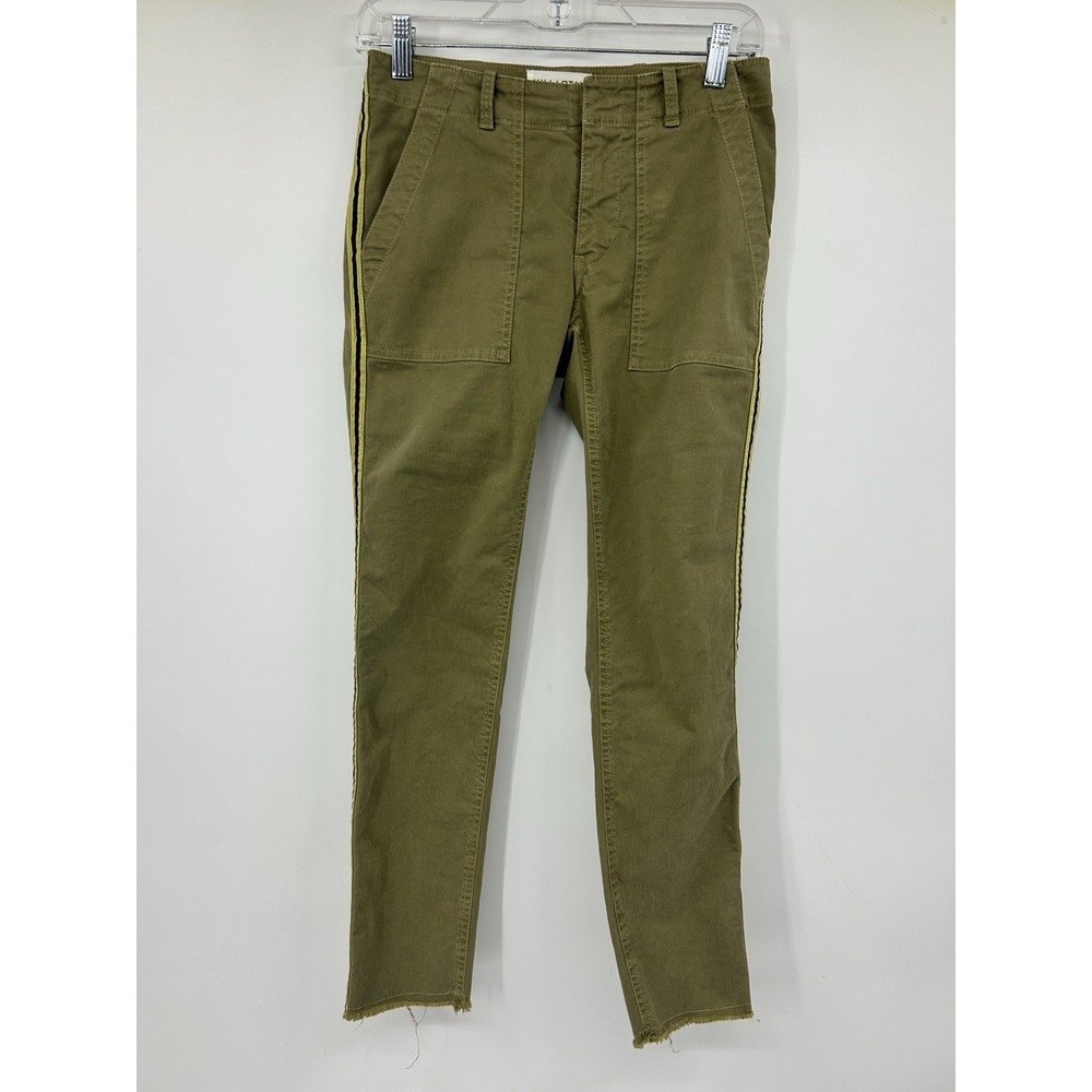 NILI LOTAN Jenna Pant Side Tape Khaki Pants Military Army Olive Green Size 00